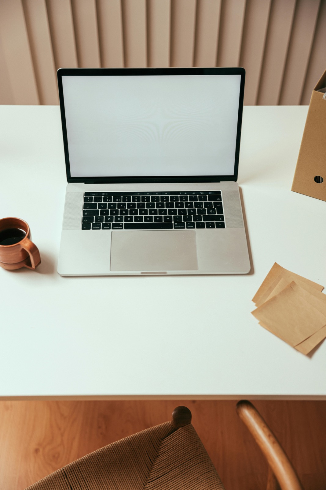 Minimal laptop on a clean desk