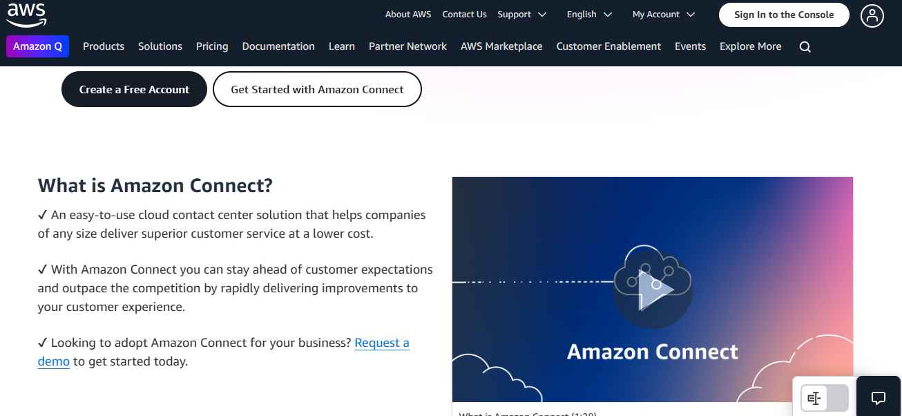 Amazon Connect Dashboard